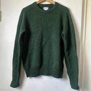 Spier & Mackay 100% Wool Crewneck Sweater Forrest Green Preppy Mens S Small